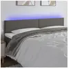 vidaXL Tête de lit à LED Gris 160x5x78/88 cm Similicuir