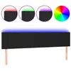 vidaXL Tête de lit à LED Noir 180x5x78/88 cm Similicuir