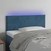vidaXL Tête de lit à LED Bleu foncé 90x5x78/88 cm Velours