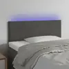 vidaXL Tête de lit à LED Gris foncé 100x5x78/88 cm Velours