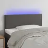 vidaXL Tête de lit à LED Gris 90x5x78/88 cm Similicuir