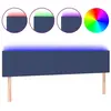 vidaXL Tête de lit à LED Bleu 200x5x78/88 cm Tissu