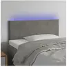 vidaXL Tête de lit à LED Gris clair 80x5x78/88 cm Velours
