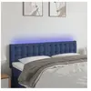 vidaXL Tête de lit à LED Bleu 144x5x78/88 cm Tissu