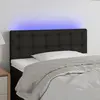 vidaXL Tête de lit à LED Noir 100x5x78/88 cm Tissu