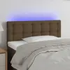 vidaXL Tête de lit à LED Marron Foncé 100x5x78/88 cm Tissu
