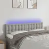 vidaXL Tête de lit à LED Gris clair 144x5x78/88 cm Tissu