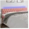 vidaXL Tête de lit à LED Rose 200x7x78/88 cm Velours