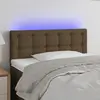 vidaXL Tête de lit à LED Marron Foncé 80x5x78/88 cm Tissu