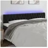 vidaXL Tête de lit à LED Noir 200x7x78/88 cm Velours