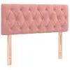 vidaXL Tête de lit à LED Rose 90x7x78/88 cm Velours
