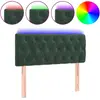 vidaXL Tête de lit à LED Vert foncé 90x7x78/88 cm Velours