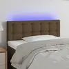 vidaXL Tête de lit à LED Marron Foncé 90x5x78/88 cm Tissu