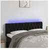 vidaXL Tête de lit à LED Noir 144x7x78/88 cm Velours
