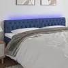 vidaXL Tête de lit à LED Bleu 180x7x78/88 cm Tissu
