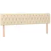 vidaXL Tête de lit à LED Crème 180x7x78/88 cm Tissu
