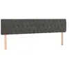 vidaXL Tête de lit à LED Gris foncé 180x7x78/88 cm Velours