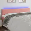 vidaXL Tête de lit à LED Rose 180x5x78/88 cm Velours