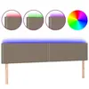 vidaXL Tête de lit à LED Taupe 180x5x78/88 cm Tissu