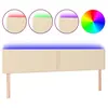 vidaXL Tête de lit à LED Crème 180x5x78/88 cm Tissu