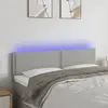 vidaXL Tête de lit à LED Gris clair 144x5x78/88 cm Tissu