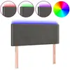 vidaXL Tête de lit à LED Gris foncé 90x5x78/88 cm Velours