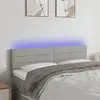 vidaXL Tête de lit à LED Gris clair 144x5x78/88 cm Tissu