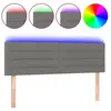 vidaXL Tête de lit à LED Gris foncé 144x5x78/88 cm Tissu