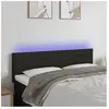 vidaXL Tête de lit à LED Noir 144x5x78/88 cm Tissu