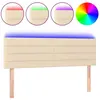 vidaXL Tête de lit à LED Crème 144x5x78/88 cm Tissu