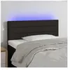 vidaXL Tête de lit à LED Noir 90x5x78/88 cm Tissu