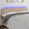 vidaXL Tête de lit à LED Cappuccino 180x5x78/88 cm Similicuir