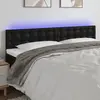 vidaXL Tête de lit à LED Noir 200x5x78/88 cm Similicuir