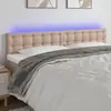 vidaXL Tête de lit à LED Cappuccino 200x5x78/88 cm Similicuir