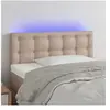 vidaXL Tête de lit à LED Cappuccino 80x5x78/88 cm Similicuir