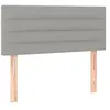 vidaXL Tête de lit à LED Gris clair 80x5x78/88 cm Tissu