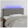vidaXL Tête de lit à LED Gris foncé 80x5x78/88 cm Tissu