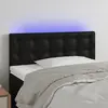 vidaXL Tête de lit à LED Noir 100x5x78/88 cm Similicuir