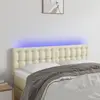 vidaXL Tête de lit à LED Crème 144x5x78/88 cm Similicuir