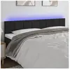 vidaXL Tête de lit à LED Noir 160x5x78/88 cm Velours