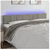 vidaXL Tête de lit à LED Gris clair 160x5x78/88 cm Velours