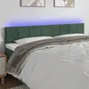 vidaXL Tête de lit à LED Vert foncé 180x5x78/88 cm Velours