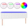 vidaXL Tête de lit à LED Blanc 160x5x78/88 cm Similicuir