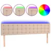 vidaXL Tête de lit à LED Cappuccino 160x5x78/88 cm Similicuir