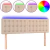 vidaXL Tête de lit à LED Cappuccino 144x5x78/88 cm Similicuir