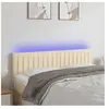 vidaXL Tête de lit à LED Crème 144x5x78/88 cm Tissu