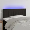 vidaXL Tête de lit à LED Noir 100x5x78/88 cm Tissu