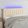 vidaXL Tête de lit à LED Crème 90x5x78/88 cm Tissu