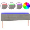vidaXL Tête de lit à LED Gris clair 200x5x78/88 cm Velours