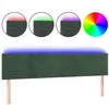 vidaXL Tête de lit à LED Vert foncé 200x5x78/88 cm Velours